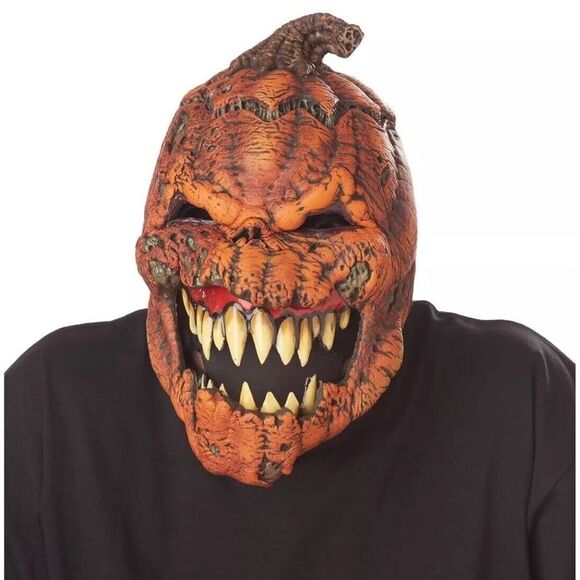 NEW Dark Harvest Pumpkin Ani-Motion Scary Halloween Mask California Costumes